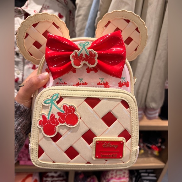 New Loungefly Disney Cherry Basket Backpack. main image 4